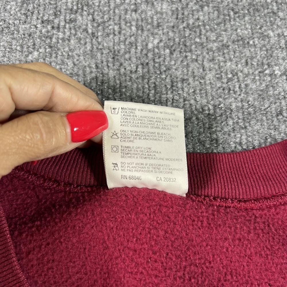 VTG Tultex Maximum Sweats Mens 3X Red Fleece Raglan Sweatshirt Made in USA - Picture 6 of 13